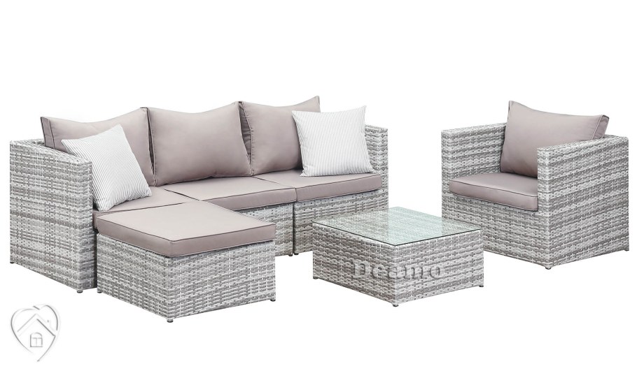 Диван 3-х Babylon Grey из полиротанга