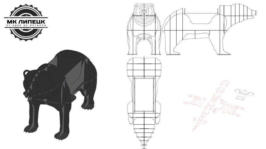 Стойки оленей из фанеры