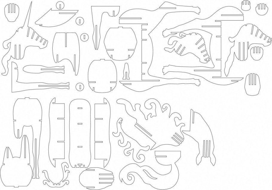 Чертежи животных из фанеры