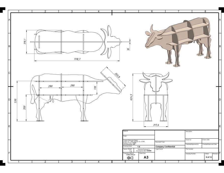 Макет головы оленя