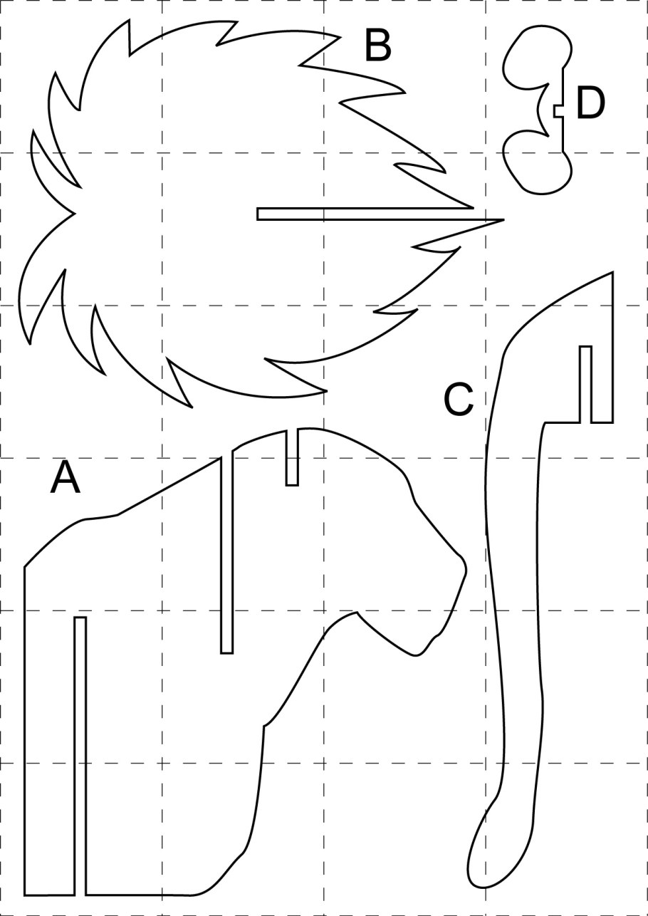 Голова животного из фанеры чертежи