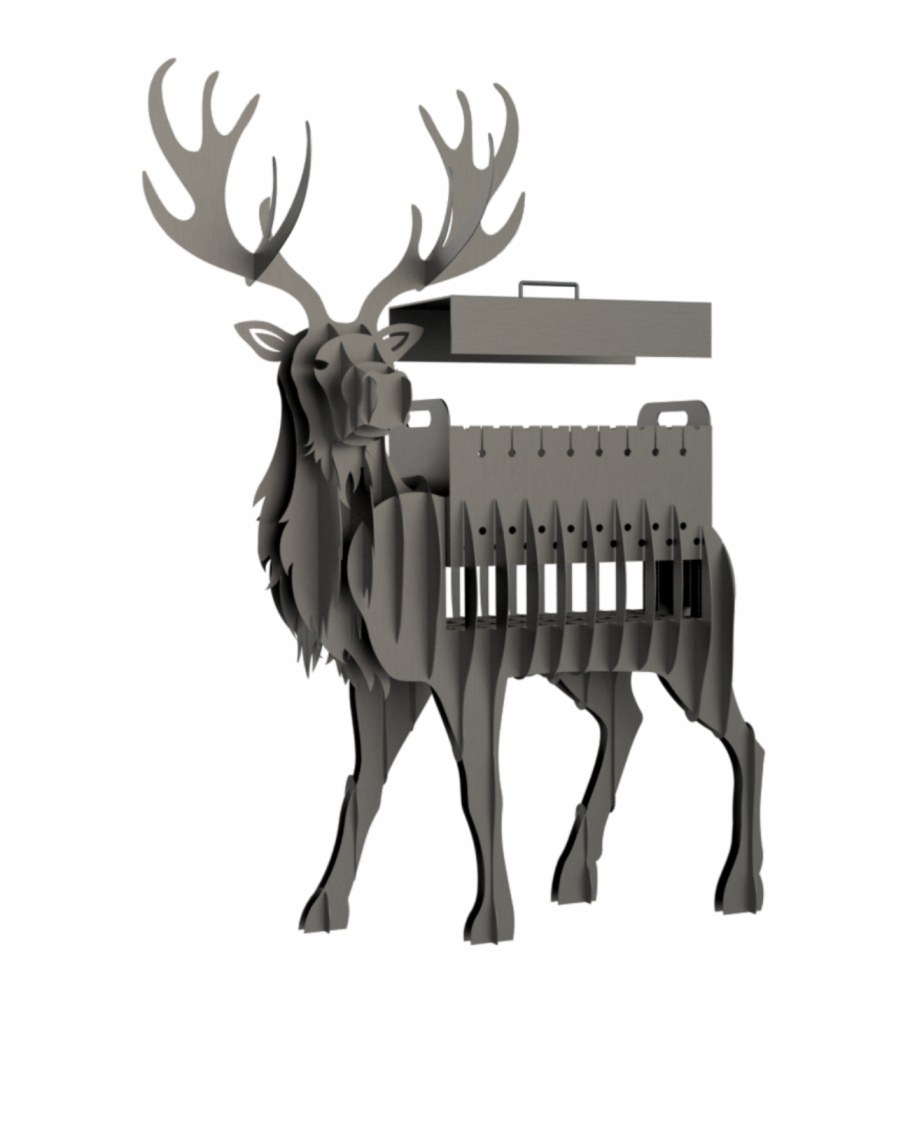 Мангал в виде волка