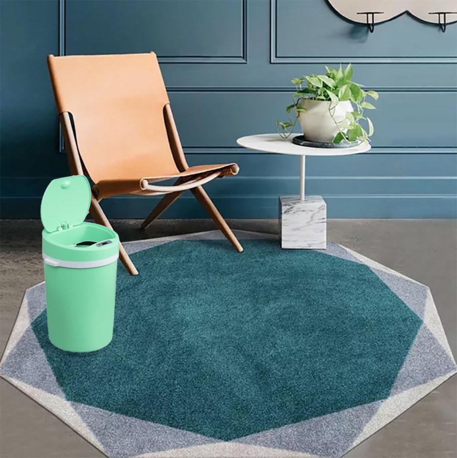 Ковер с длинным ворсом в интерьере