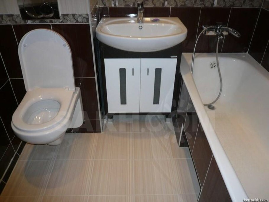 Объединенная ванна с туалетом в хрущевке