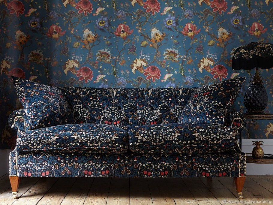 Уильям Моррис ткани интерьер