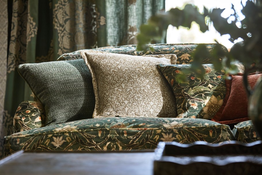 Уильям Моррис диван зеленый