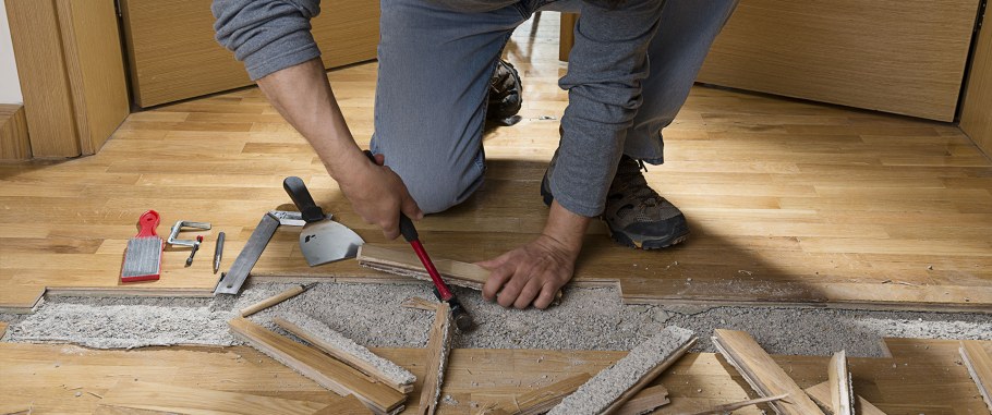 Демонтаж щитового паркета своими руками