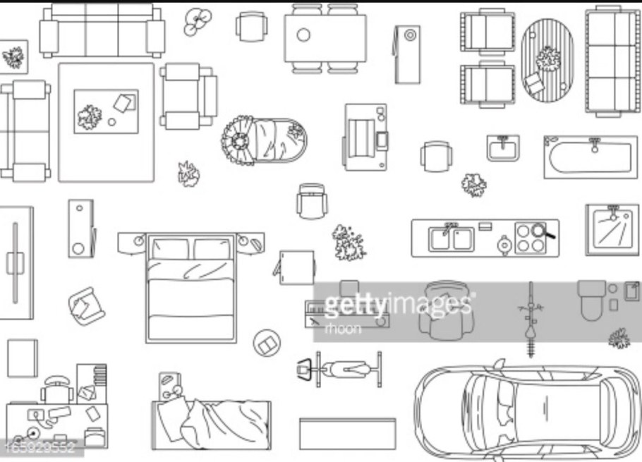 Значки мебели для планировки