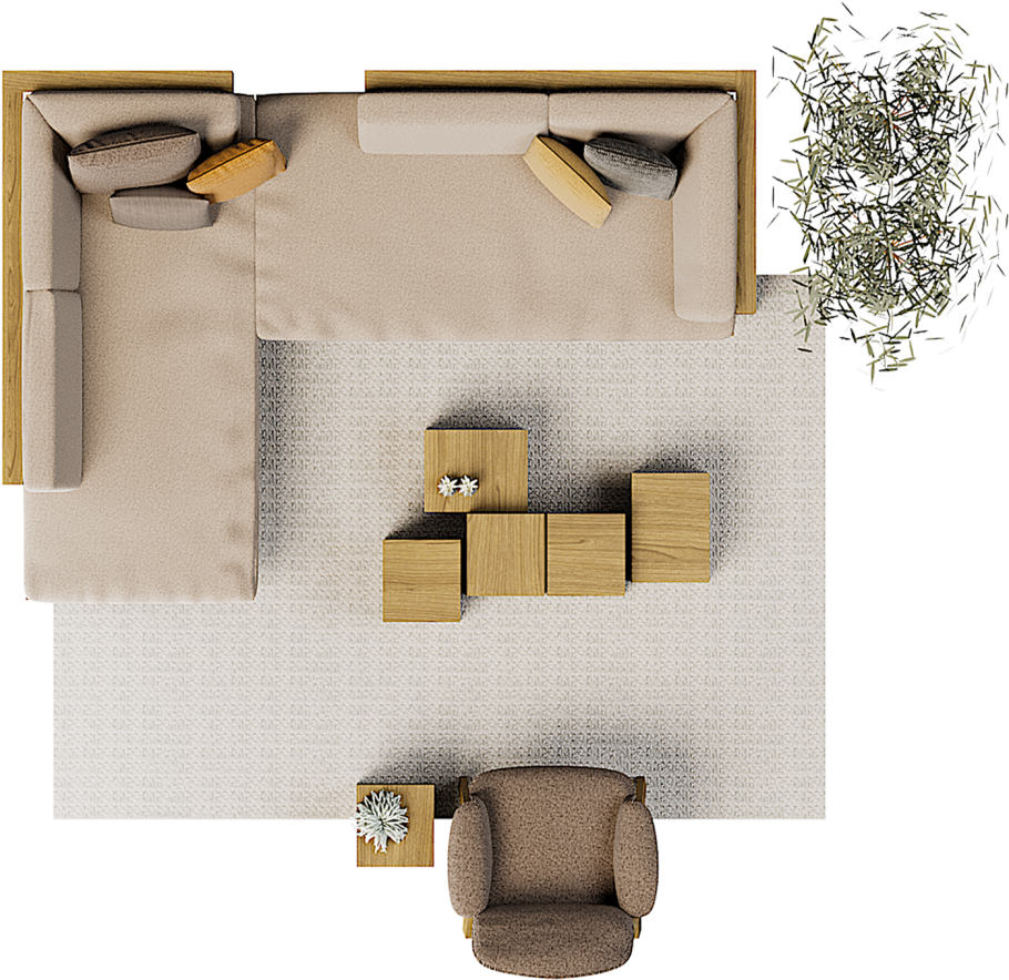 Мебель вид сверху для фотошопа