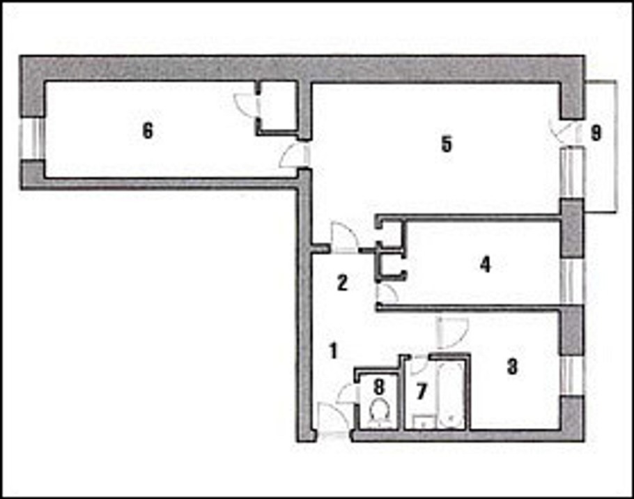 Планировка трехкомнатной хрущевки в кирпичном