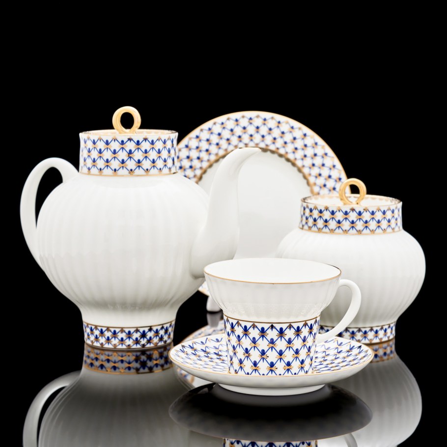 Чайный сервиз Кобальтовая сетка ИФЗ
