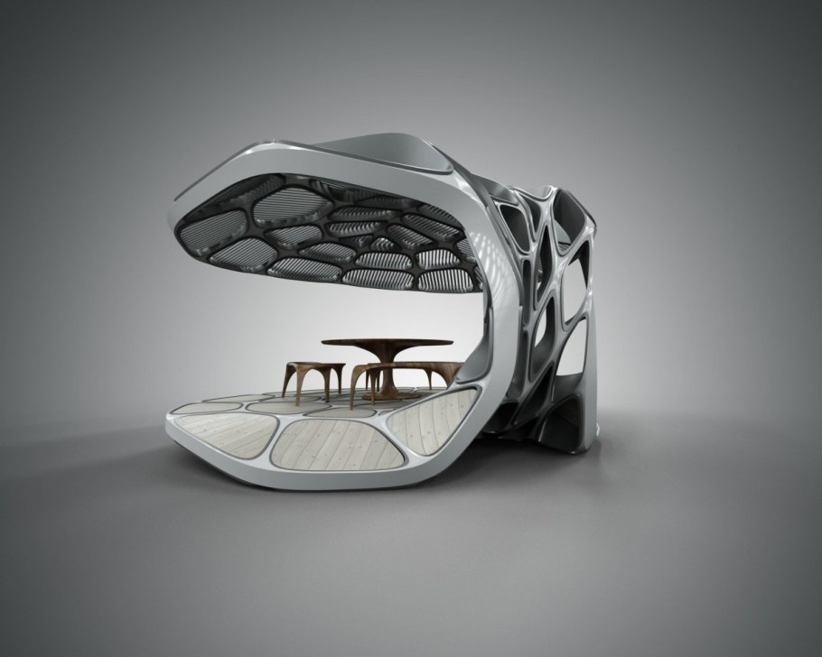 Спальня в стиле футуризм космос