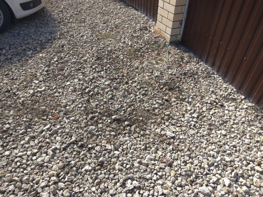 Парковка из щебня
