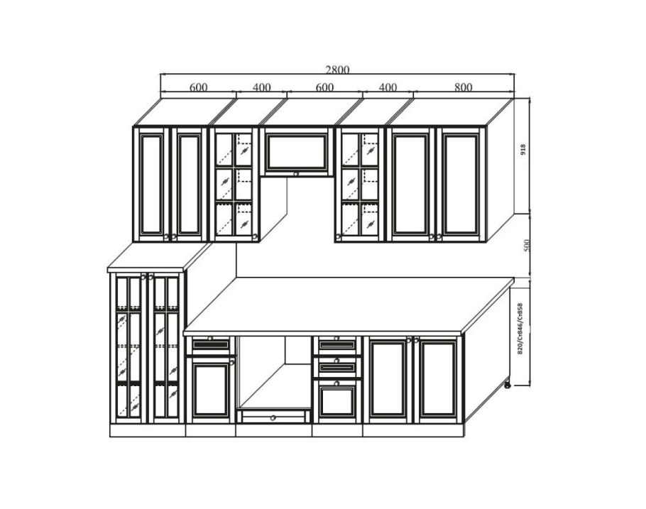 Кухонный гарнитур Трапеза Престиж Боровичи мебель