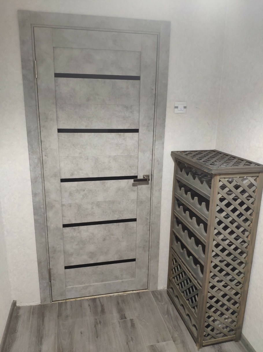 Межкомнатная дверь в1 бетон светлый