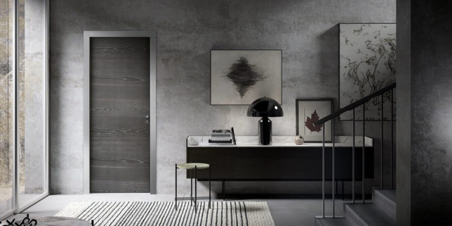 Двери под бетон межкомнатные в интерьере