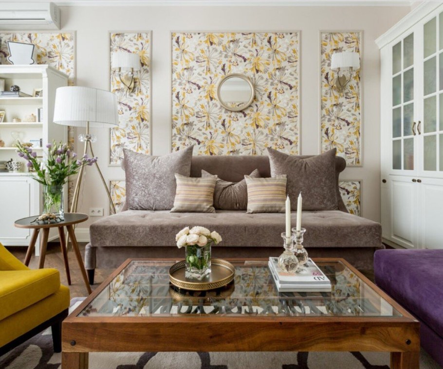 Декор стены в гостиной