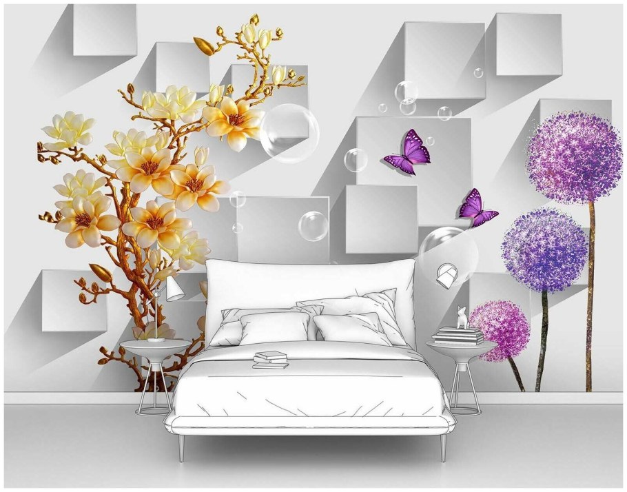 Фотообои флизелиновые горячего тиснения туннель с цветами