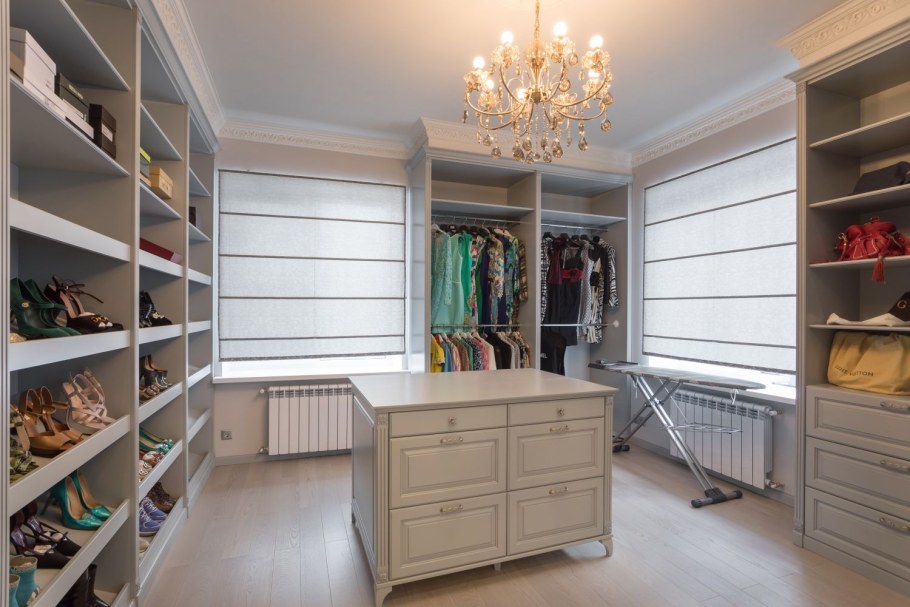 Гардеробная на мансардном этаже