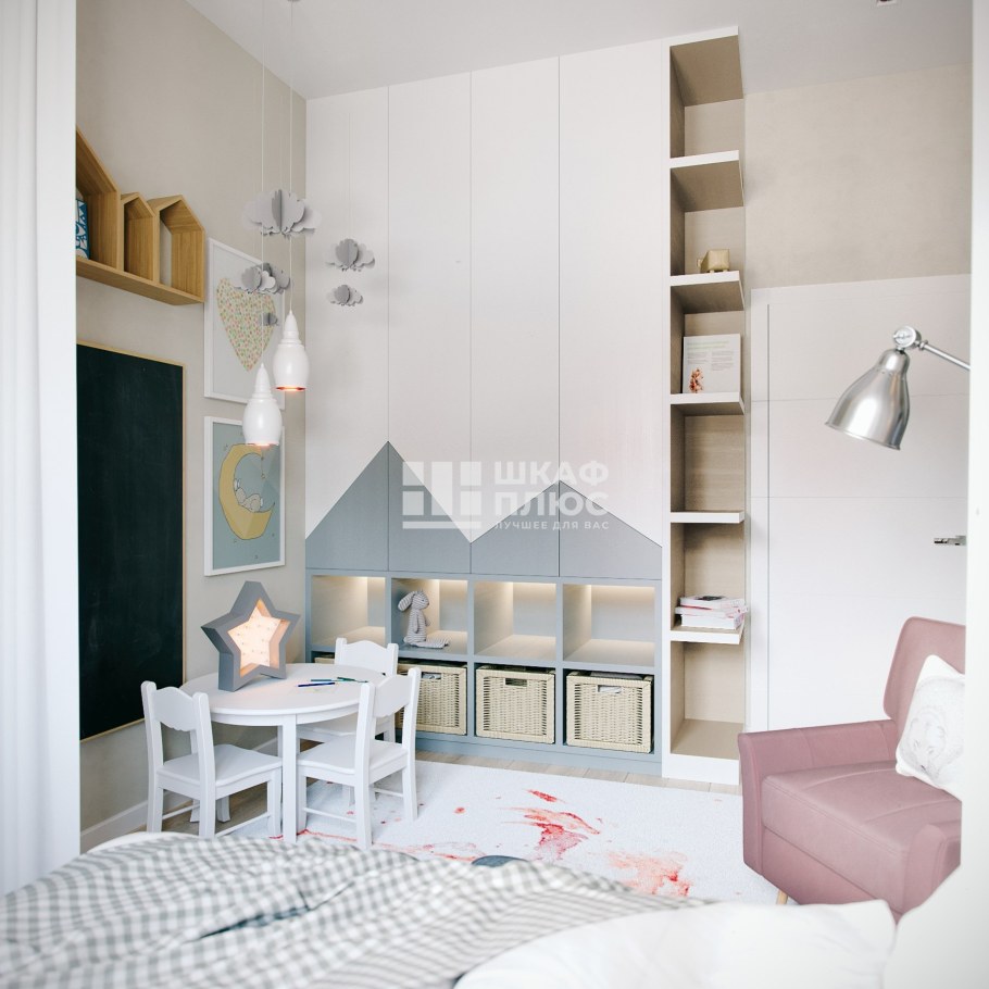 Сканди икеа комната