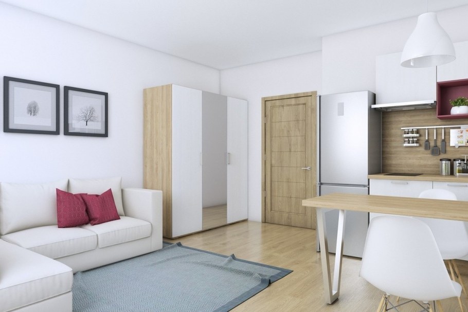 Планировка студии Сетл Сити