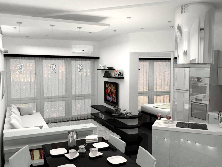 Интерьеры однокомнатных хрущевок