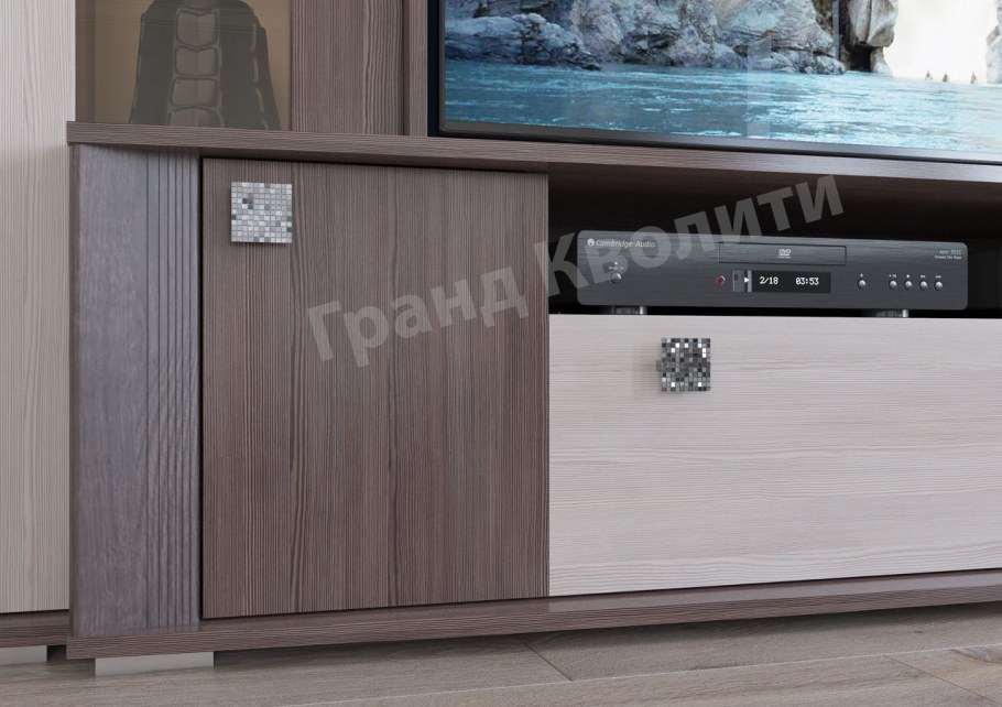 Комод с дверкой и ящиками 4-4423 бодега темный / светлый