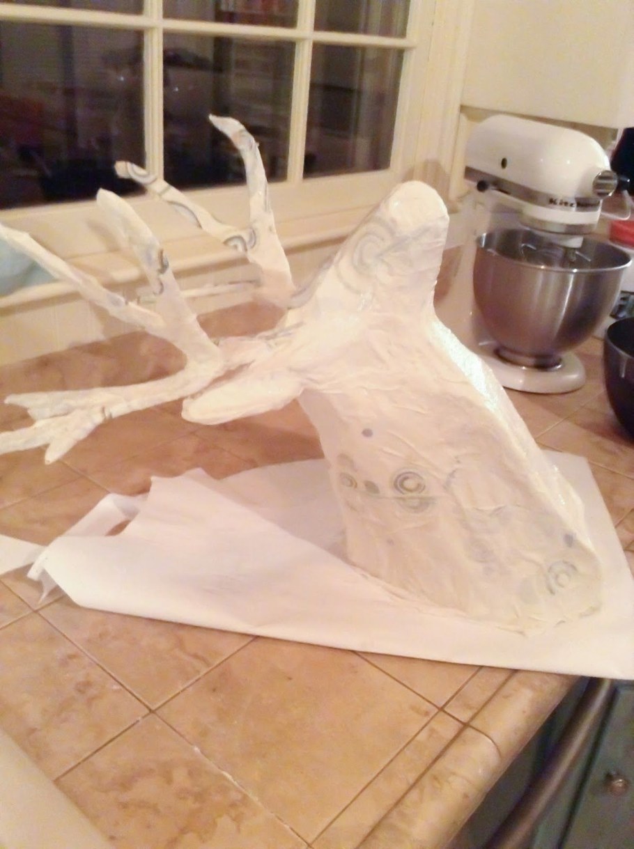 Голова оленя папье маше