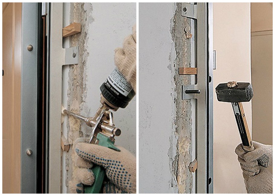 Проем входной двери схема установки входной двери