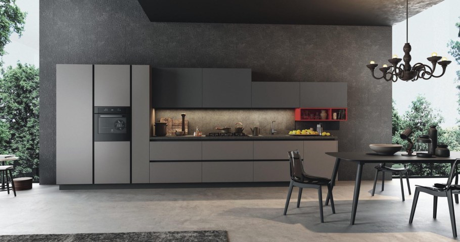 Кухни Феникс 0748 с gola профилем