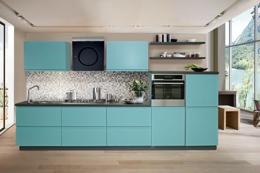 Кухня Аквамарин МДФ эмаль