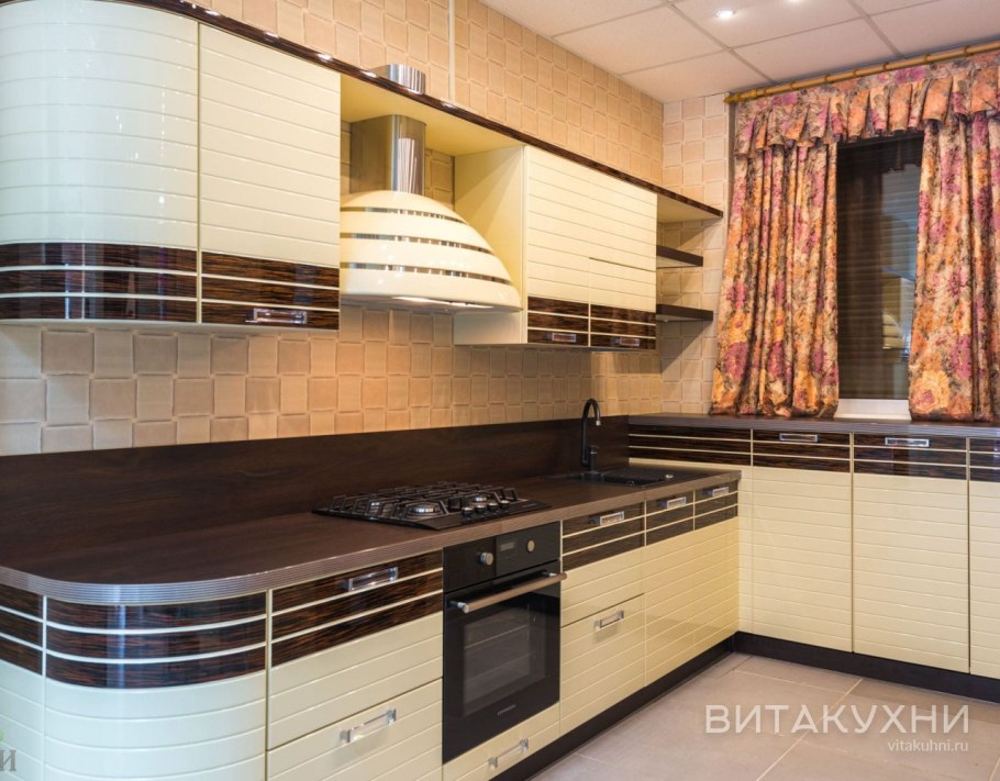 Кухня Барселона эмаль шпон