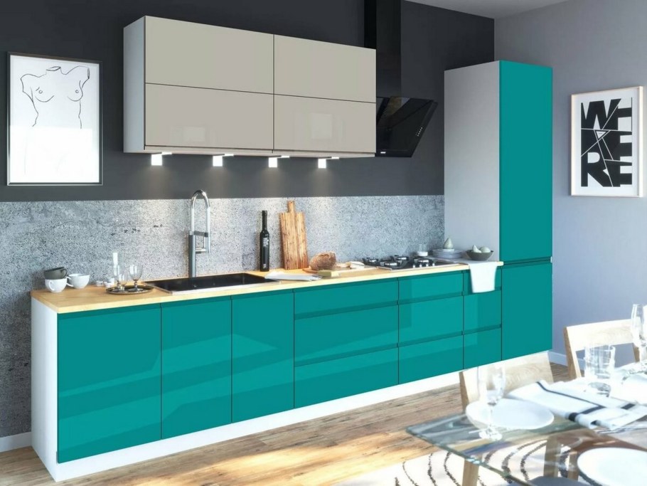 Кухня фасад Аквамарин