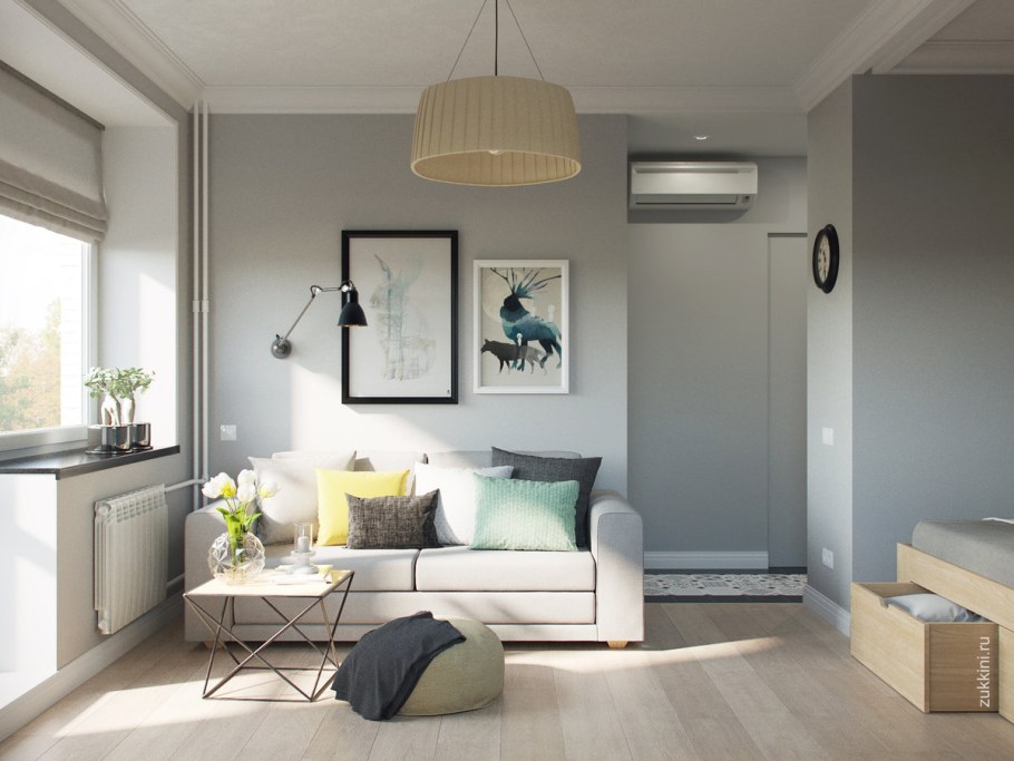 Интерьер однокомнатной хрущевки 30 кв.м