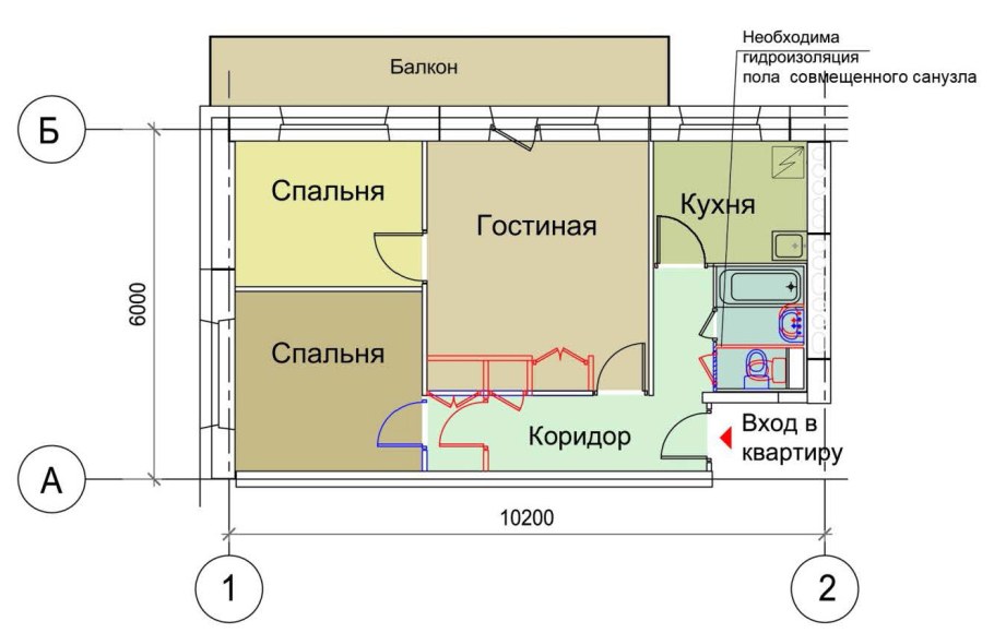 Проект перепланировки образец