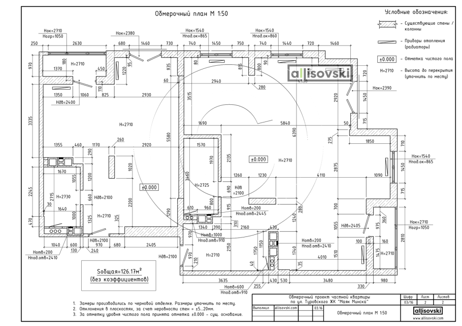 План БТИ И обмерочный план
