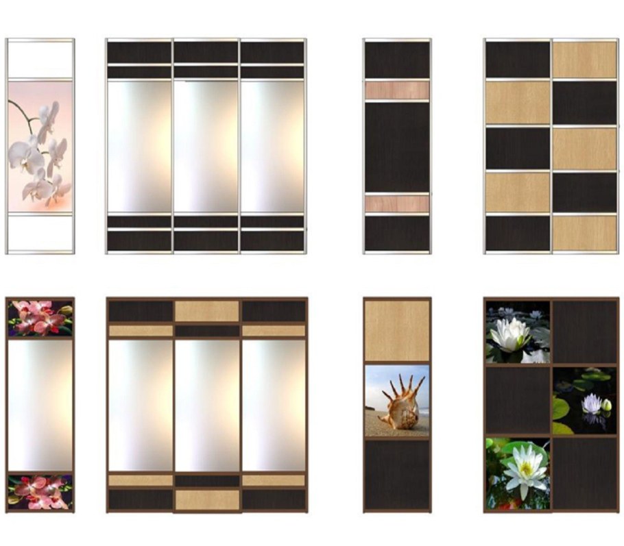 Шкаф купе со вставками