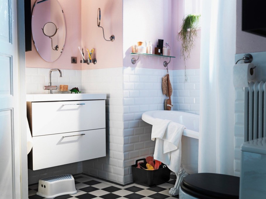 Ванна в стиле икеа маленькая