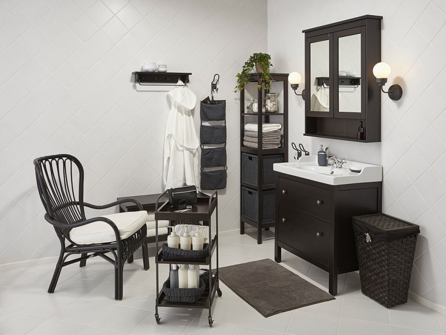 Мебель для ванной икеа в интерьере