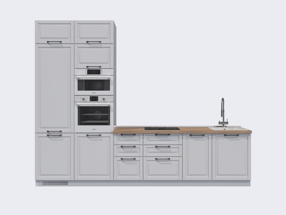 Кухня белый глянец