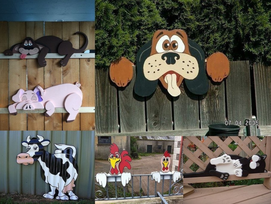 Украшение забора на даче