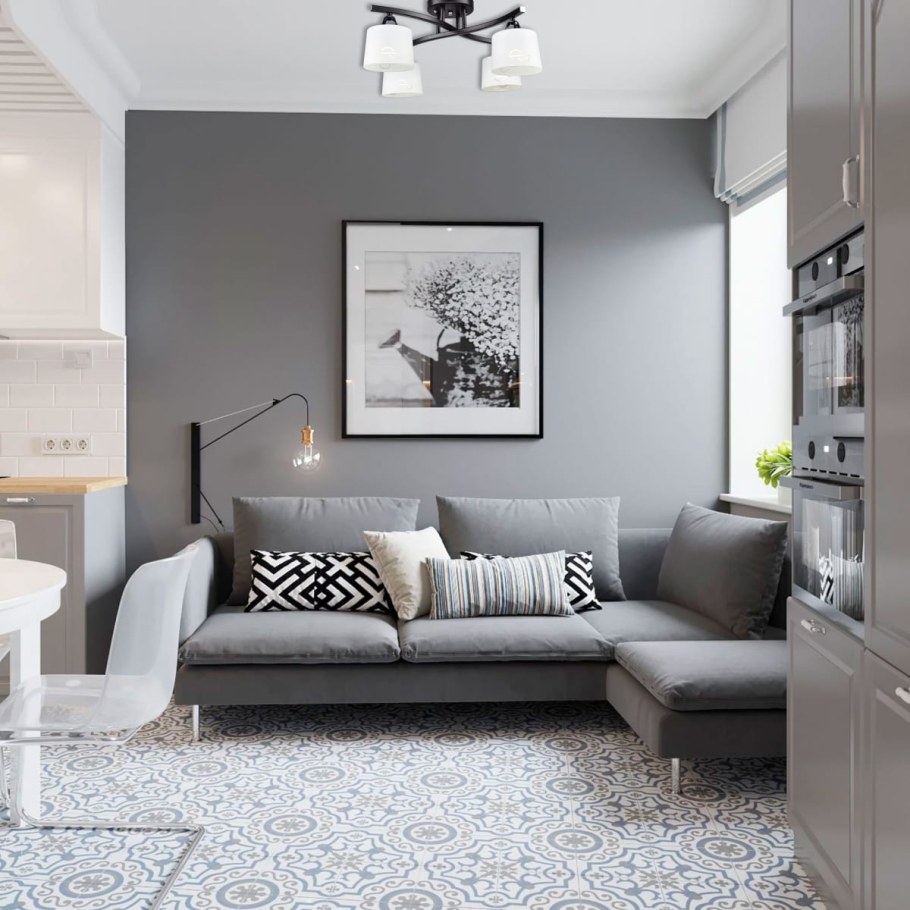 Серый интерьер