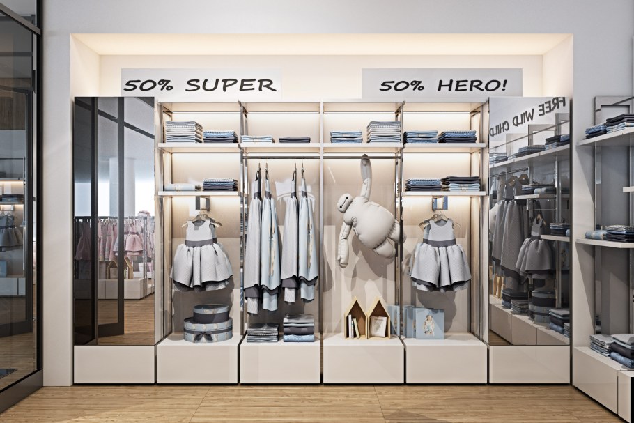 Витрина магазина детской одежды