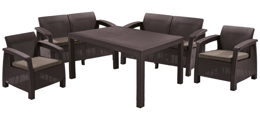 Комплект садовой мебели Keter Corfu II Fiesta Cappuccino