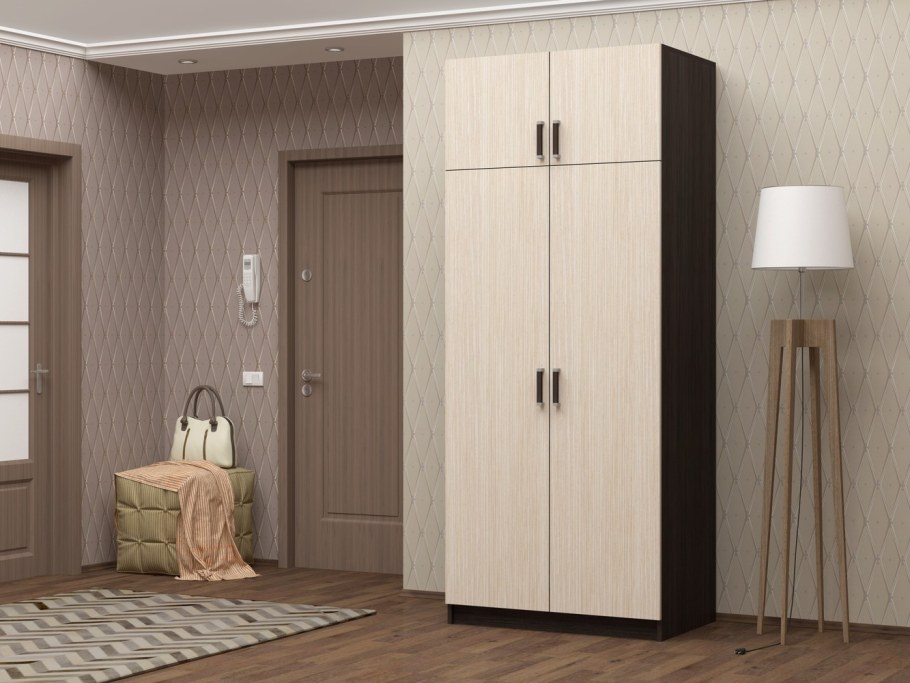 Шкаф 2-х СТВ.С перегородкой (800х2100х560), венге/лоредо