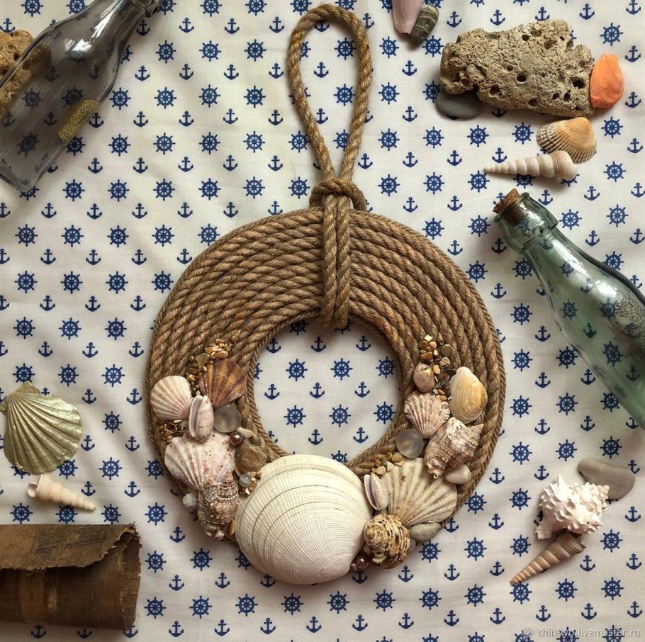 Декор банки шпагатом и мешковиной