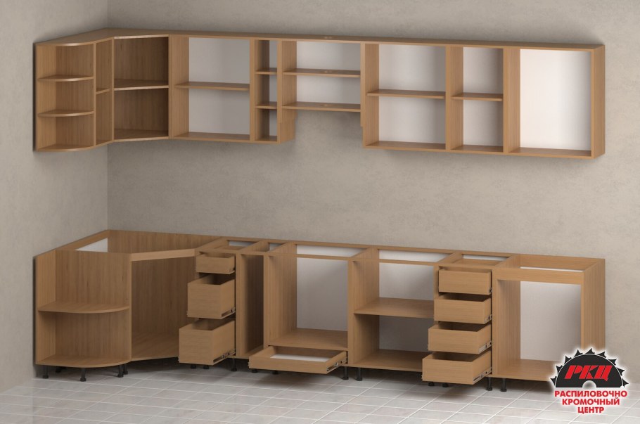 Кухонный гарнитур без фасадов