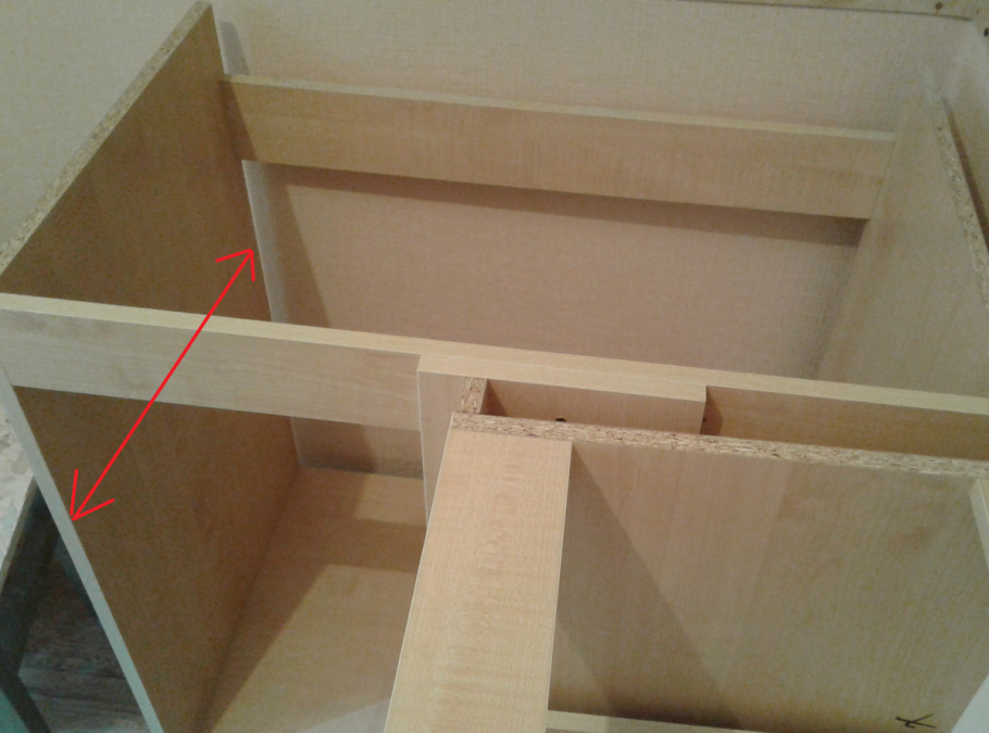 Каркас мойки из ДСП для кухни