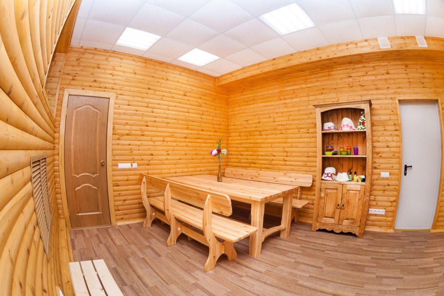 Мебель для сауны и бани в комнате отдыха