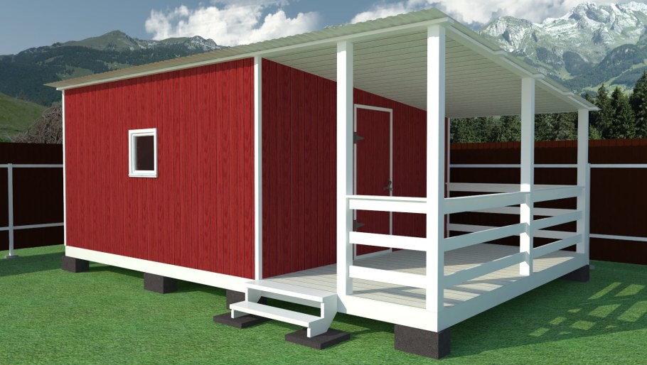 Вагончик бытовка с верандой